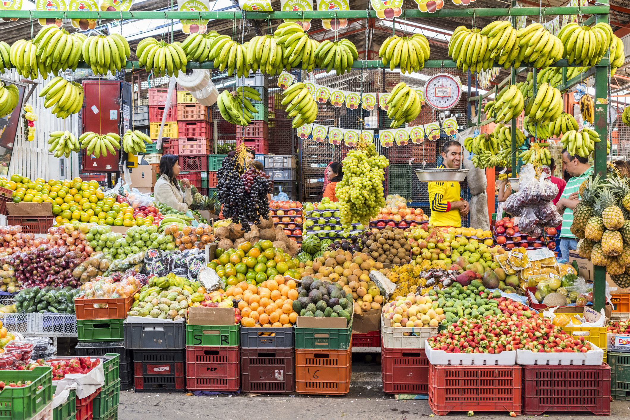 A fruit market in Colombia