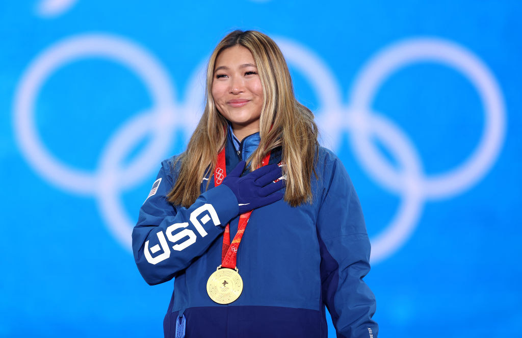 Chloe at medal ceremony in 2022
