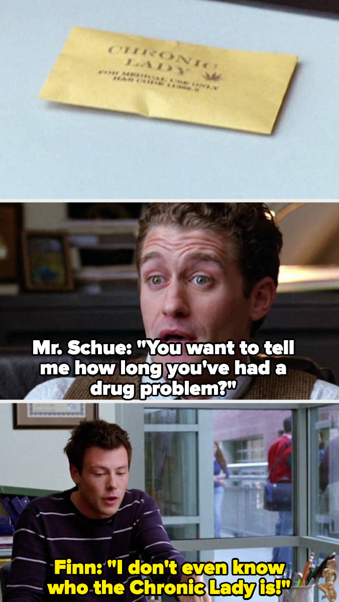 Mr. Schue plants weed in Finn&#x27;s locker to blackmail him into joining Glee Club