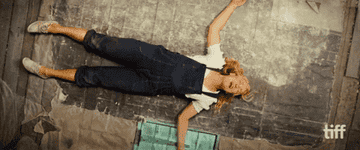 GIF of Meryl Streep dancing on the floor in the movie &quot;Mamma Mia!&quot;