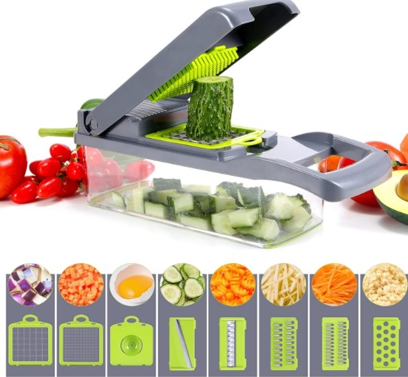 Cortador de verduras con 6 cuchilas de acero inoxidable
