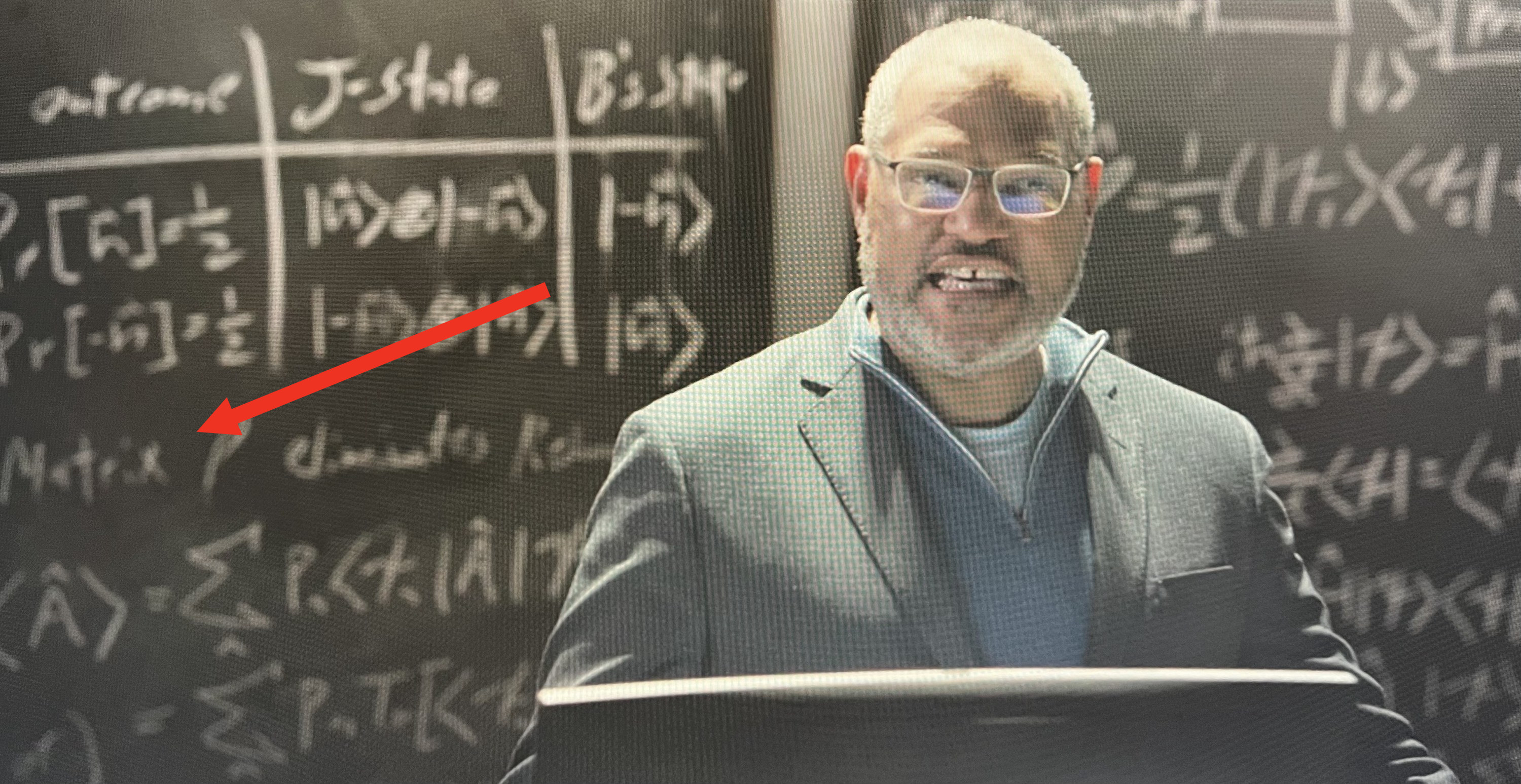 &quot;Matrix&quot; on the chalkboard in Ant Man and The Wasp