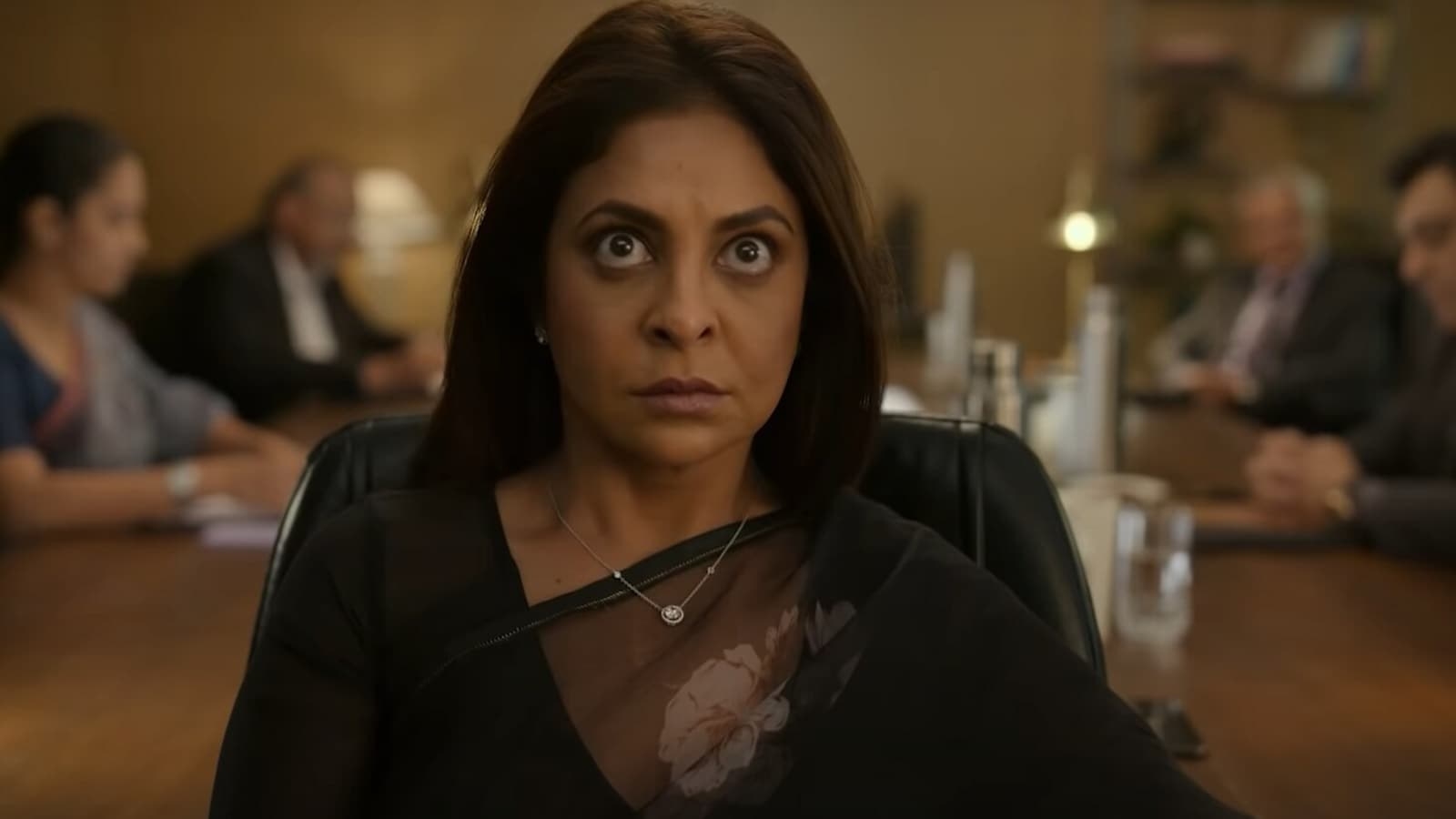 Shefali Shah looks angry in a conference room