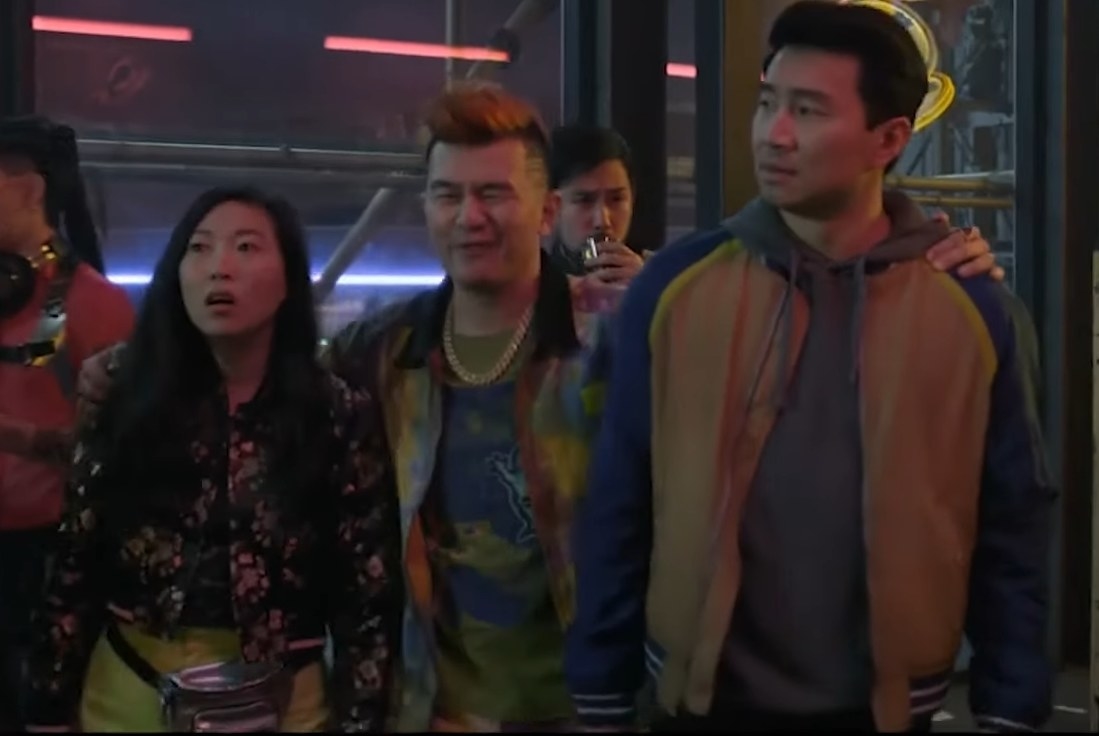 Awkwafina, Ronny Chieng, and Simu Liu in Shang Chi