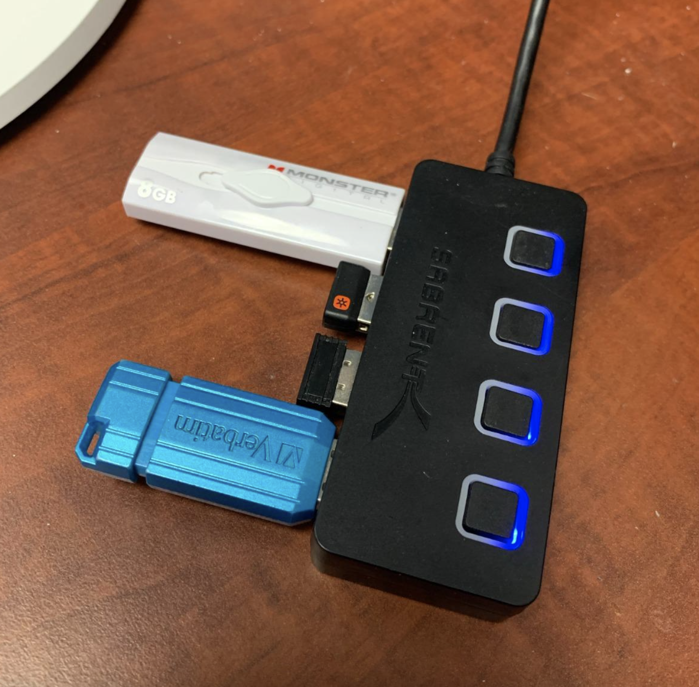 reviewer photo of the usb hub