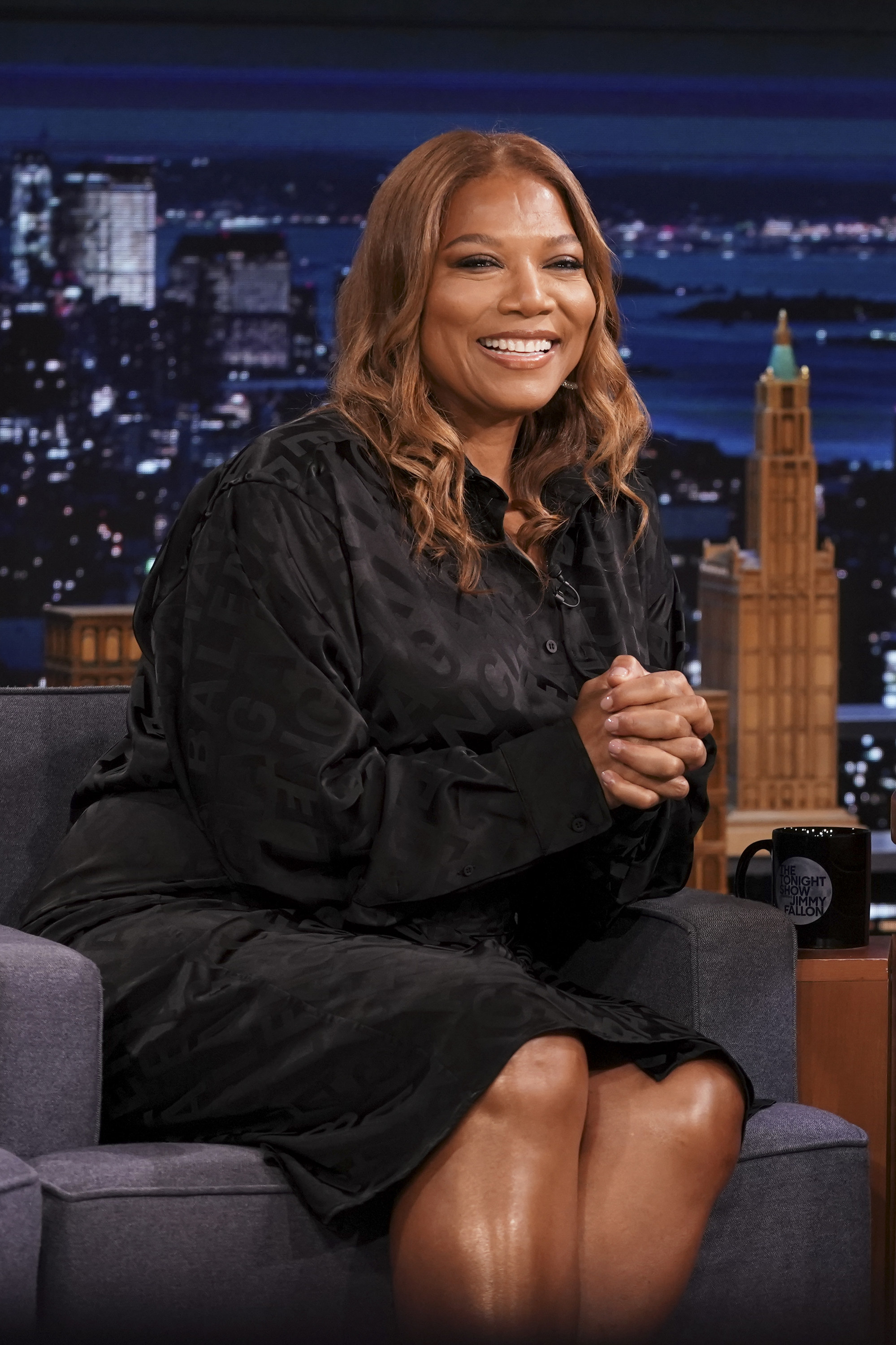 Queen Latifah sits in as a guest on &quot;The Tonight Show Starring Jimmy Fallon&quot; in October 2021