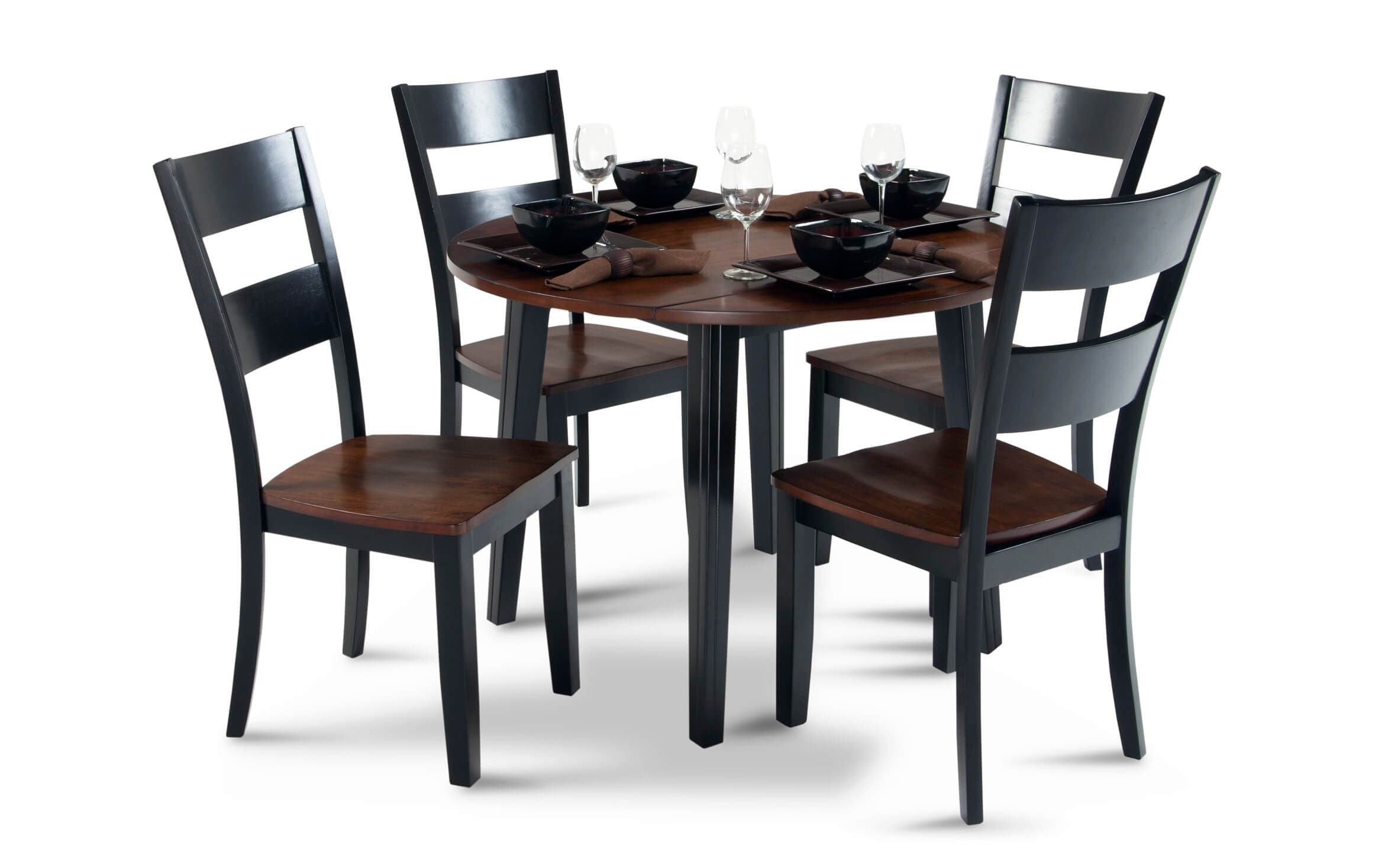 wooden table with four chairs