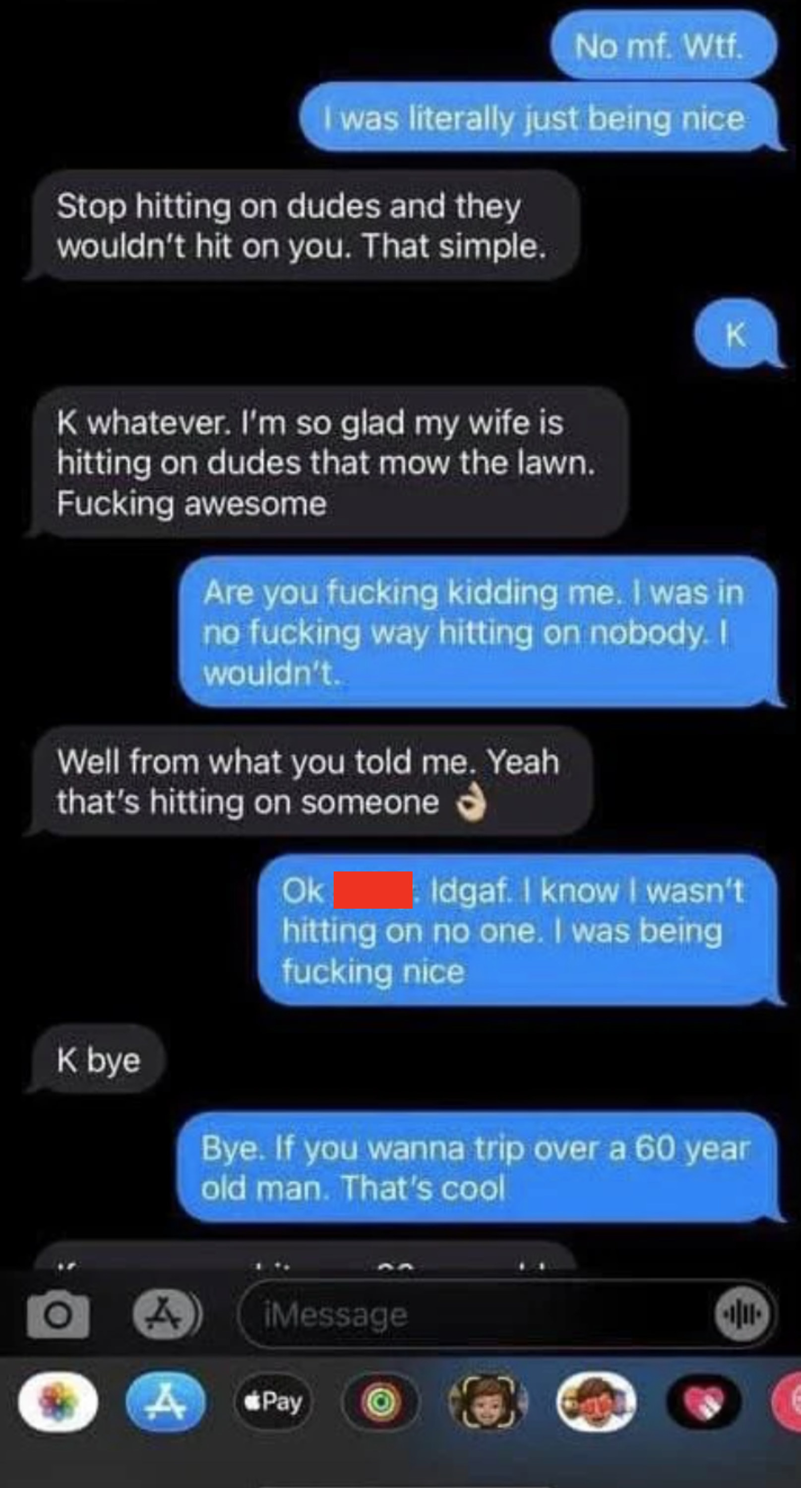 Husband continuing to send wife abusive messages