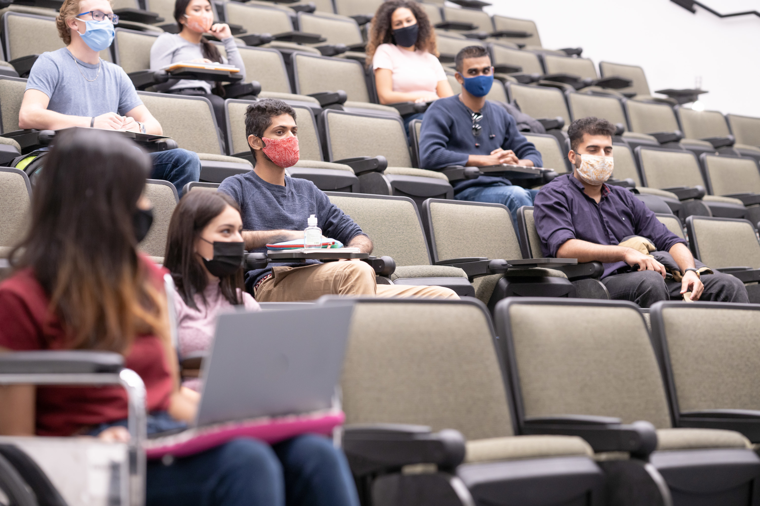 students in a college lecture