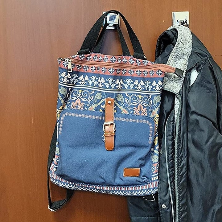 Reviewer image of canvas backpack purse