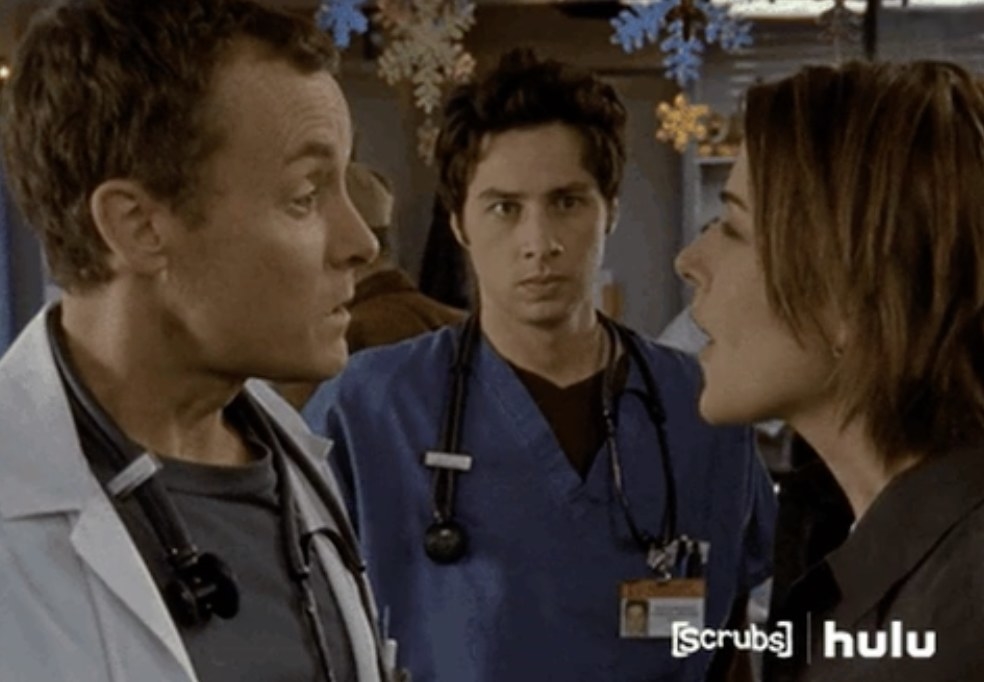 Two people arguing on &quot;Scrubs&quot;