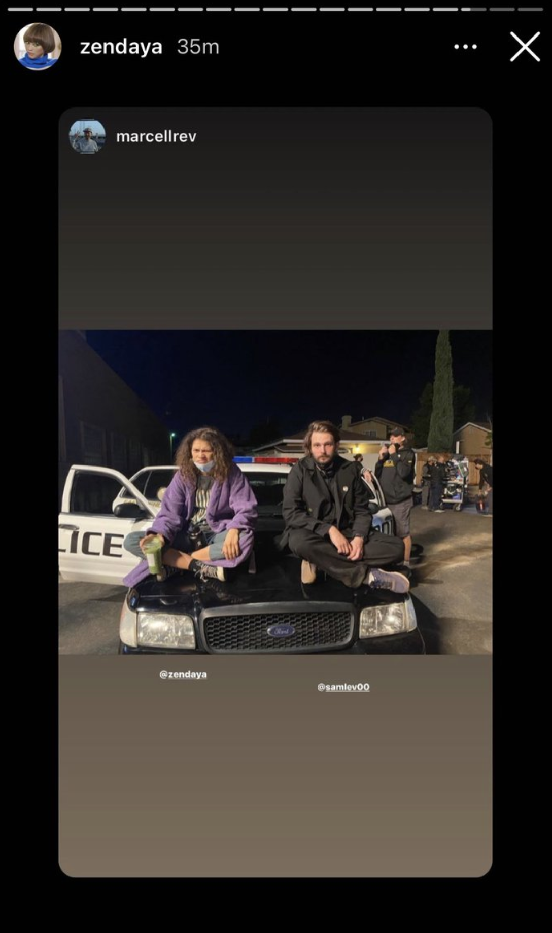 Zendaya and director Sam Levinson on the set of &quot;Euphoria&quot;