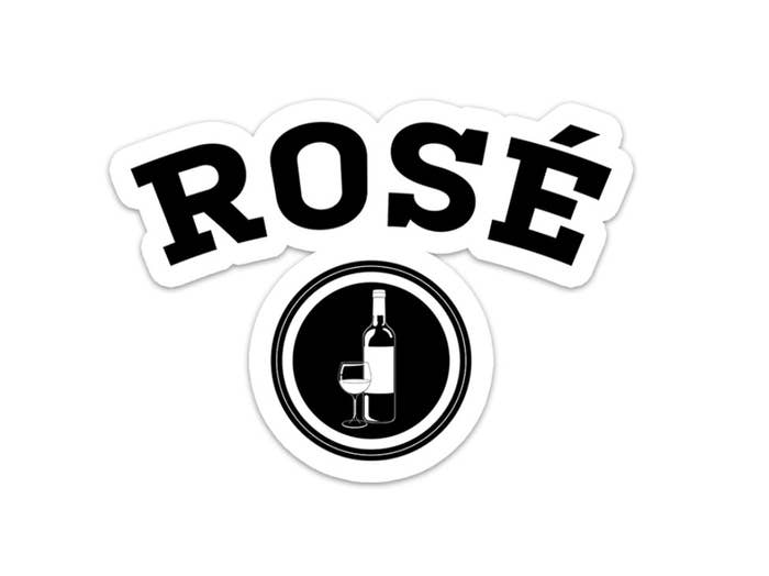 black and white rose sticker