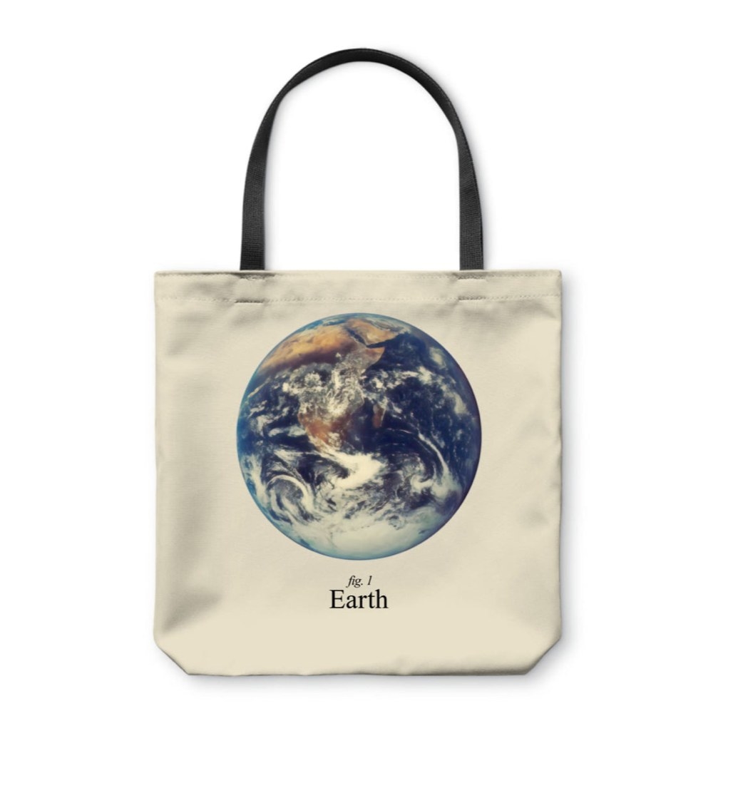 canvas tote with Earth