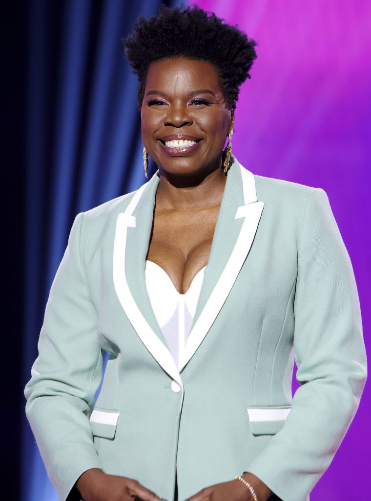 Leslie while on stage at the Essence Black Women in Hollywood awards