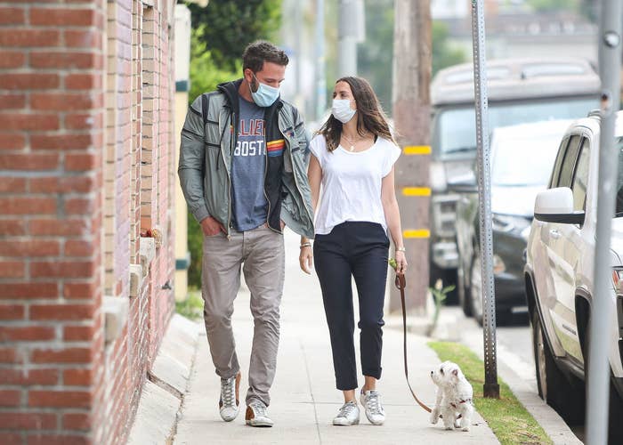 Ben Affleck and Ana de Armas walking