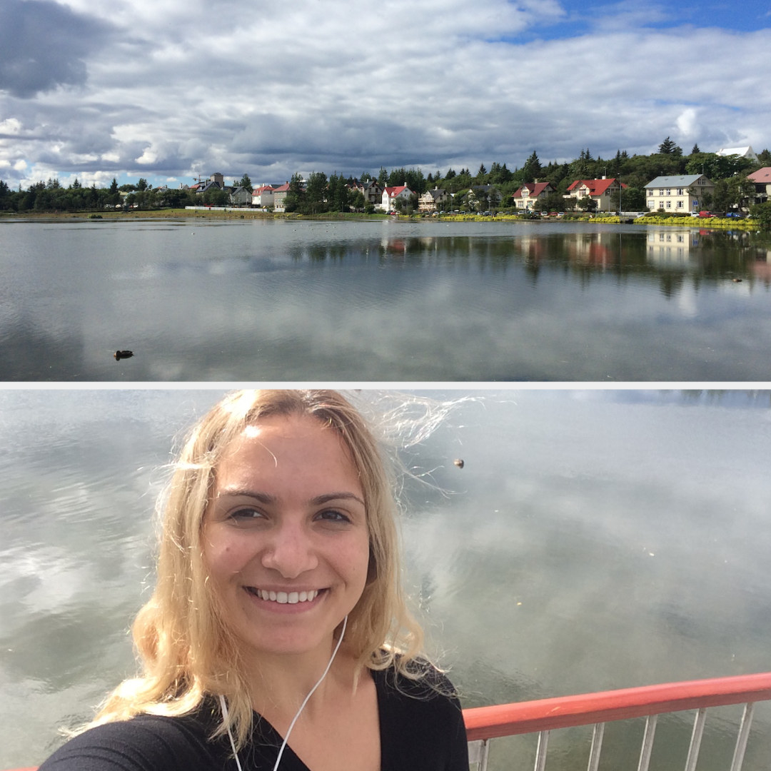 lake view and selfie in front of the lake