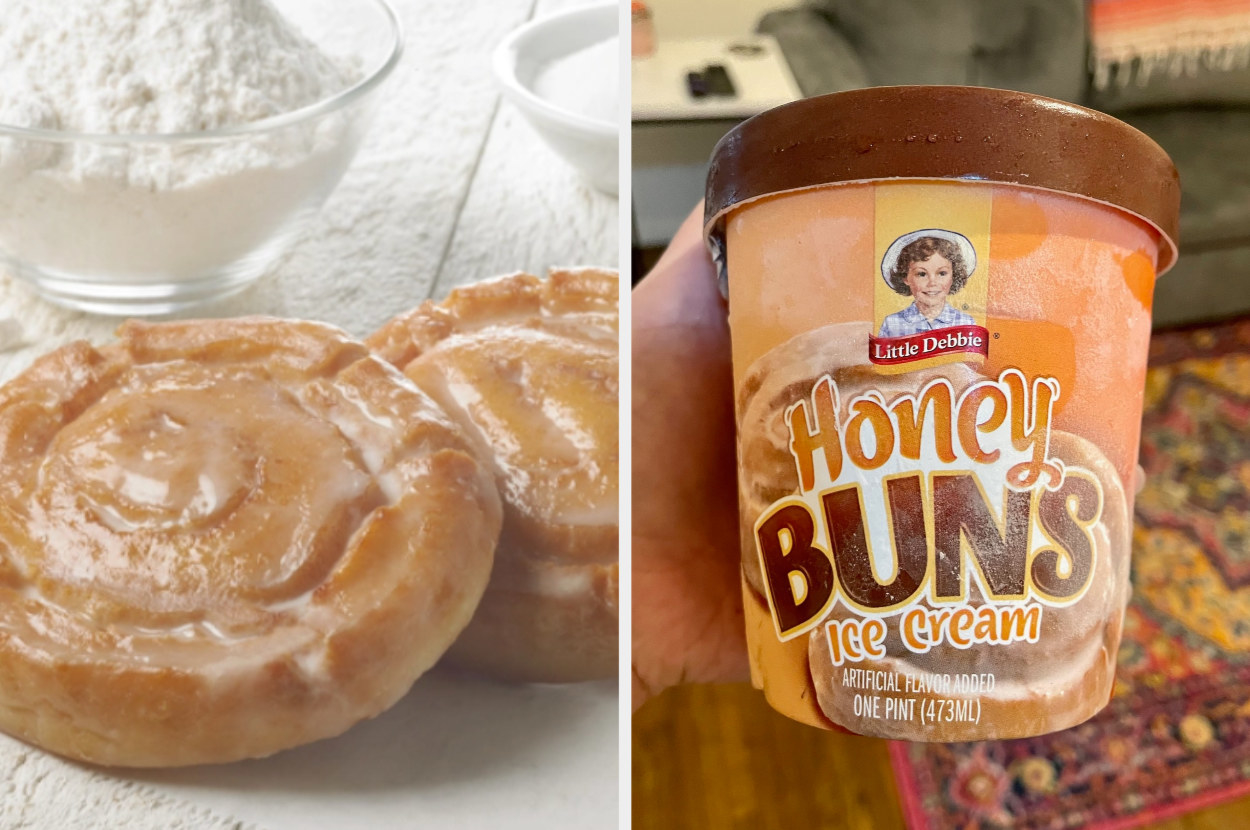 Little Debbie Honey Buns Ice Cream, Honey Bun Ice Cream with Sweet  Cinnamon, Pint