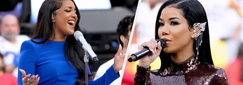 Mickey Guyton, Jhené Aiko Dazzle In Pre-Game With National Anthem