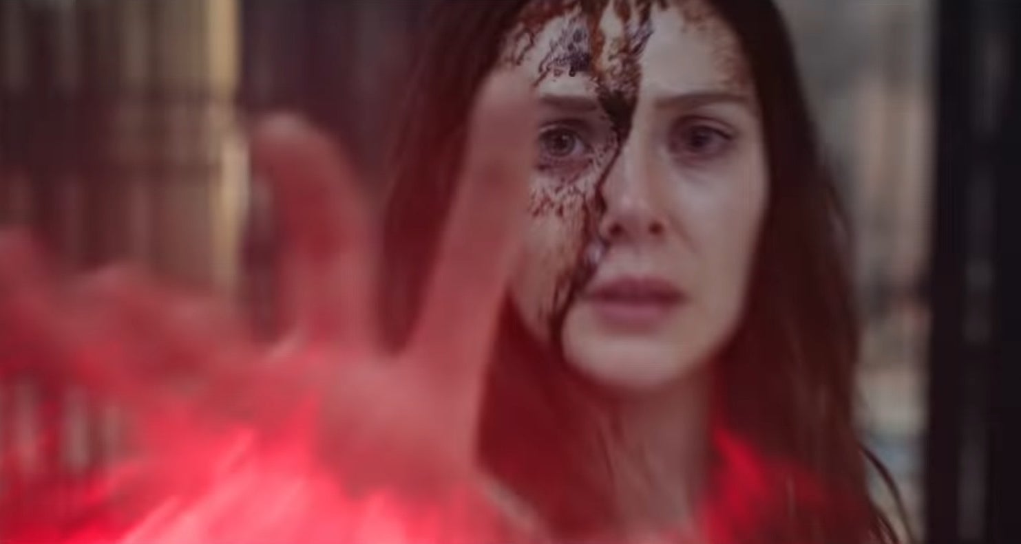 Wanda with blood on her face in &quot;Doctor Strange in the Multiverse of Madness&quot;
