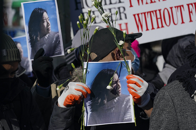 New Yorkers Gathered To Protest After An Asian Woman Was
Stabbed To Death In Her Apartment