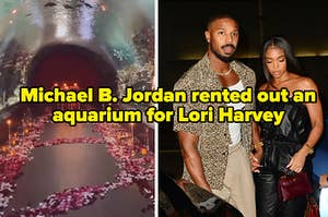 Michael B. Jordan rented out an aquarium for Lori Harvey