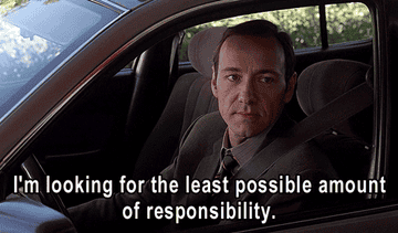 Kevin Spacey being irresponsible in &quot;American Beauty&quot;