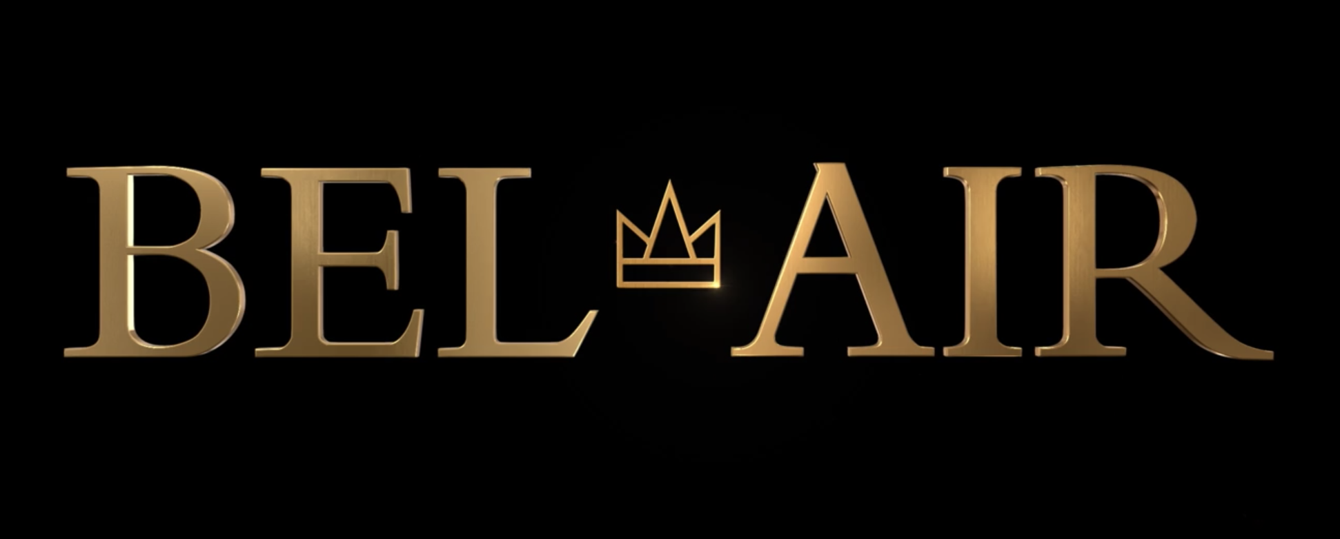 The &quot;Bel-Air&quot; logo, the word Bel-Air in gold on a black background with a crown in the centre