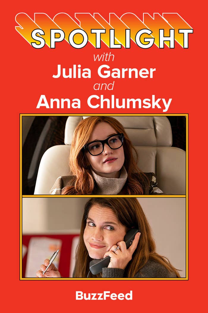 A header reading &quot;Spotlight with Julia Garner and Anna Chlumsky&quot;