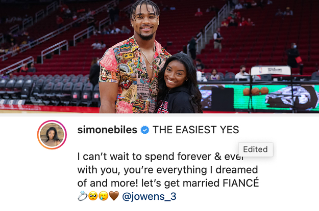 Simone Biles Is Engaged To NFL Player Jonathan Owens And The Proposal Photos Are Gorgeous