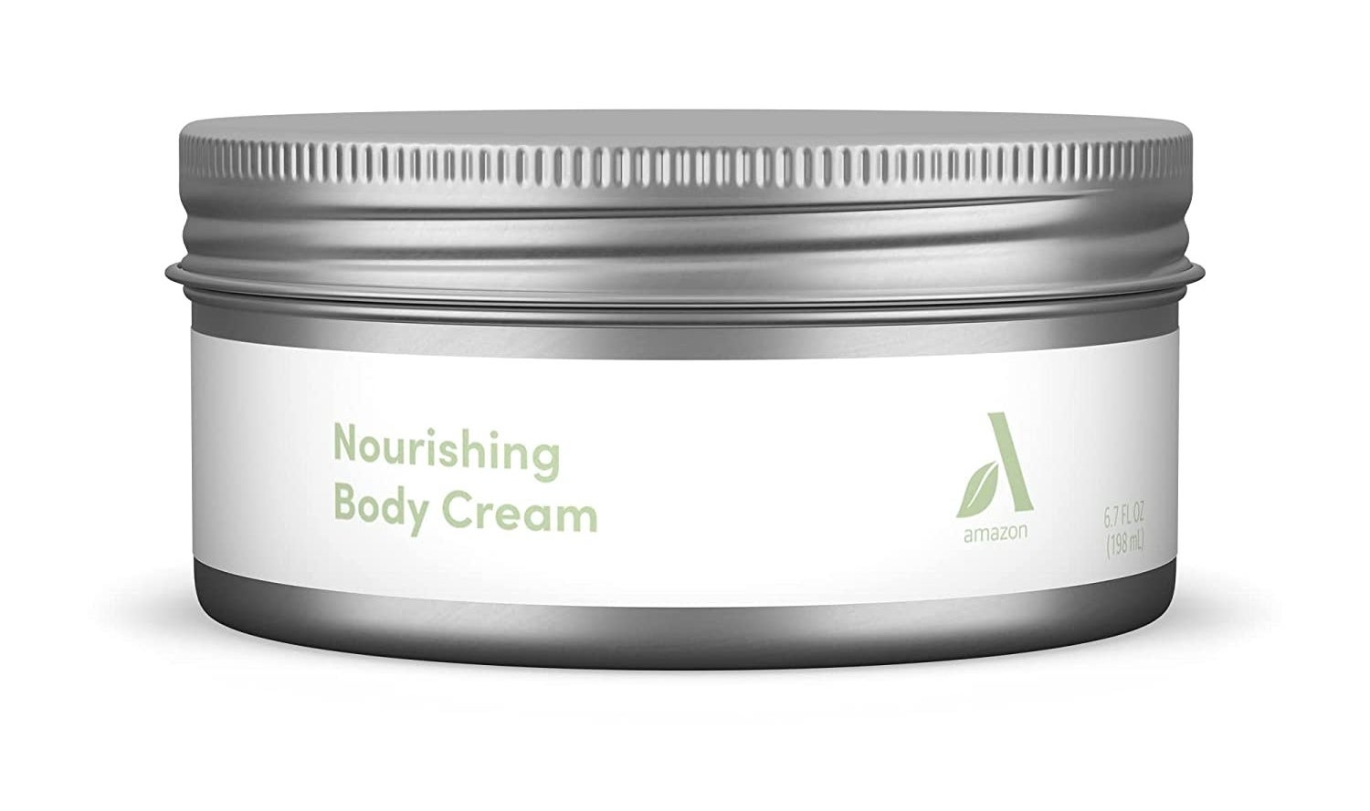 a closed jar of body cream with an aluminum cap