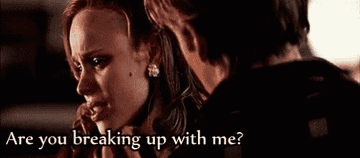 Allie asking Noah &quot;are you breaking up with me?&quot; in The Notebook