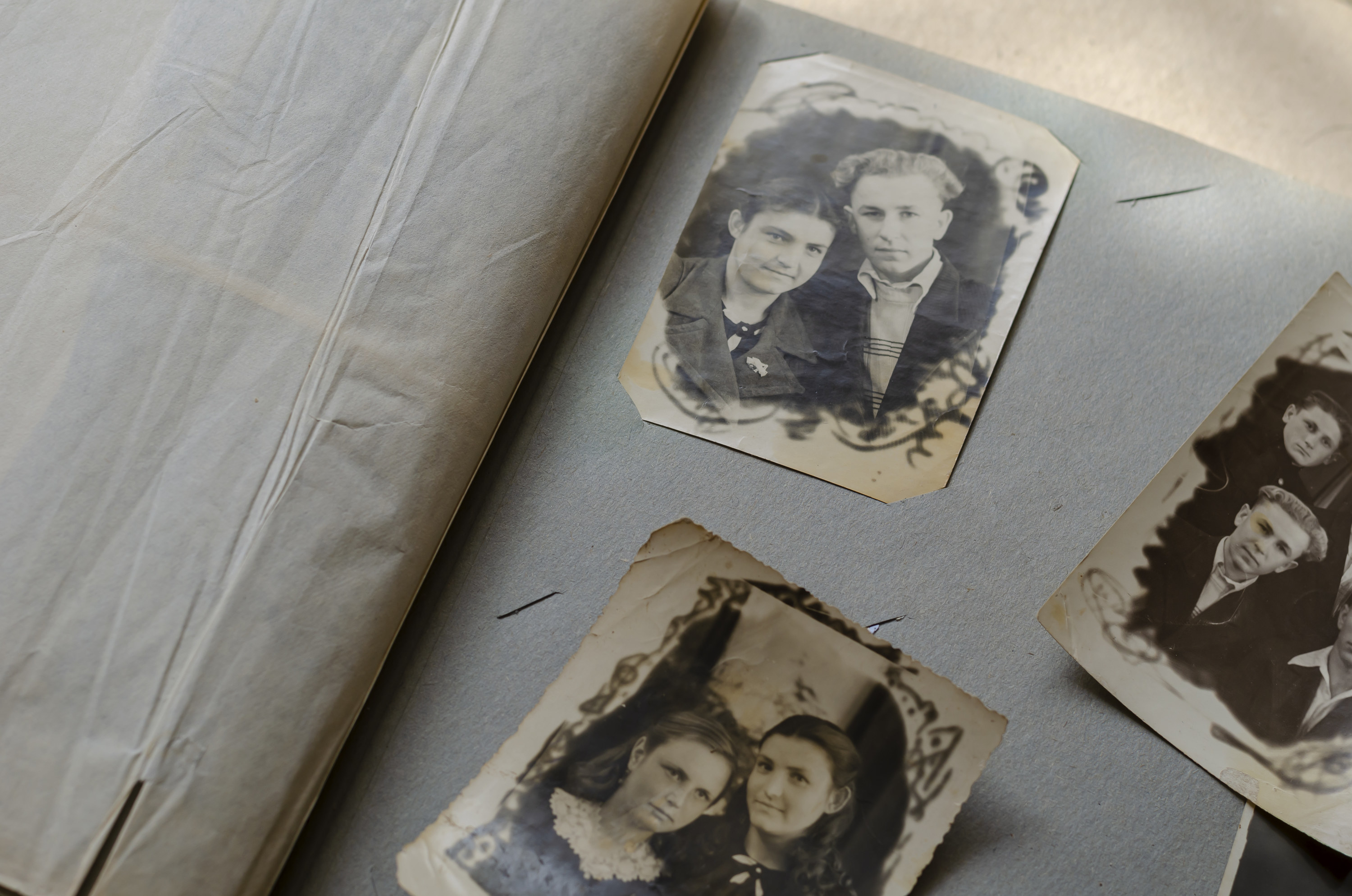 Book with old photos inside