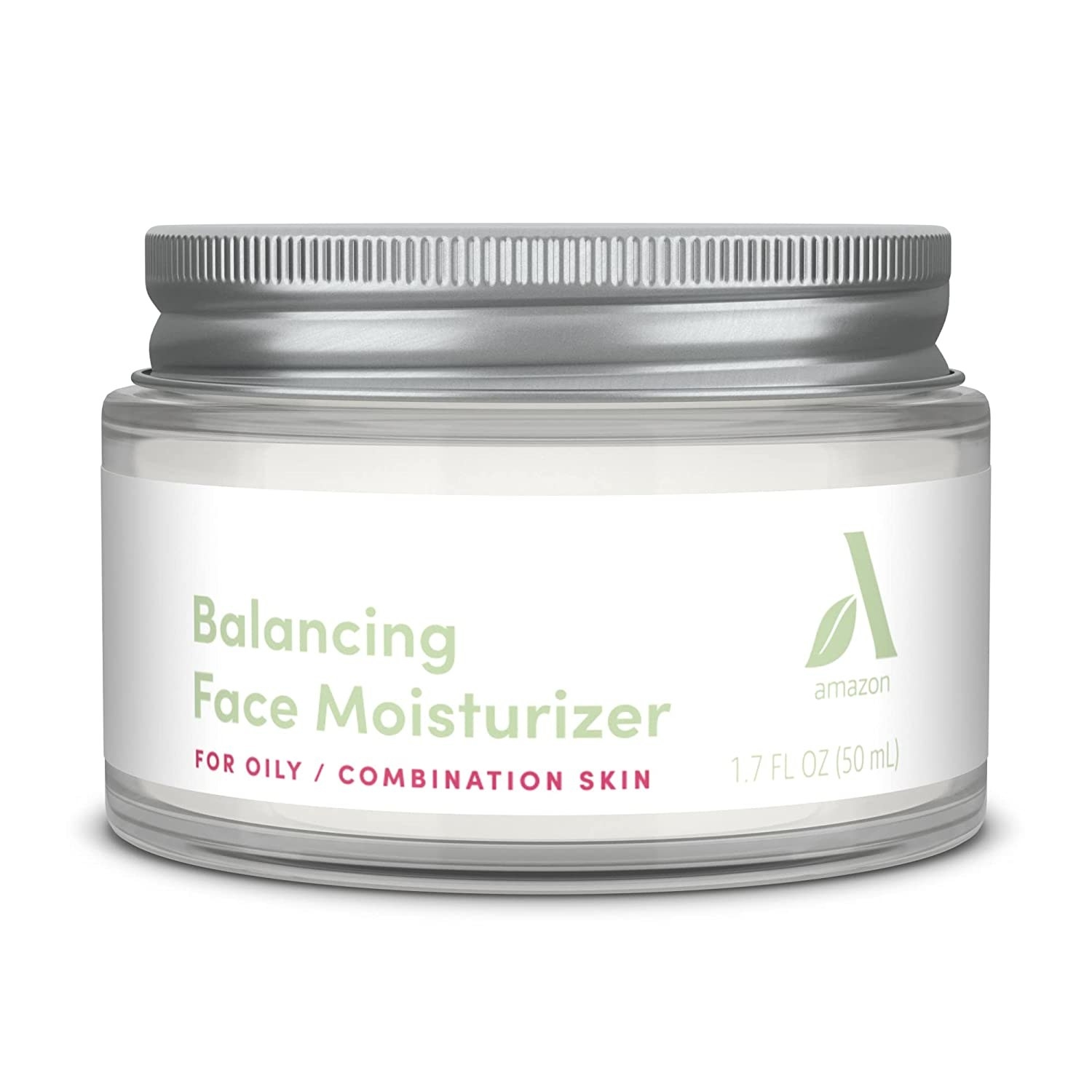 a jar of the balancing moisturizer with an aluminum top