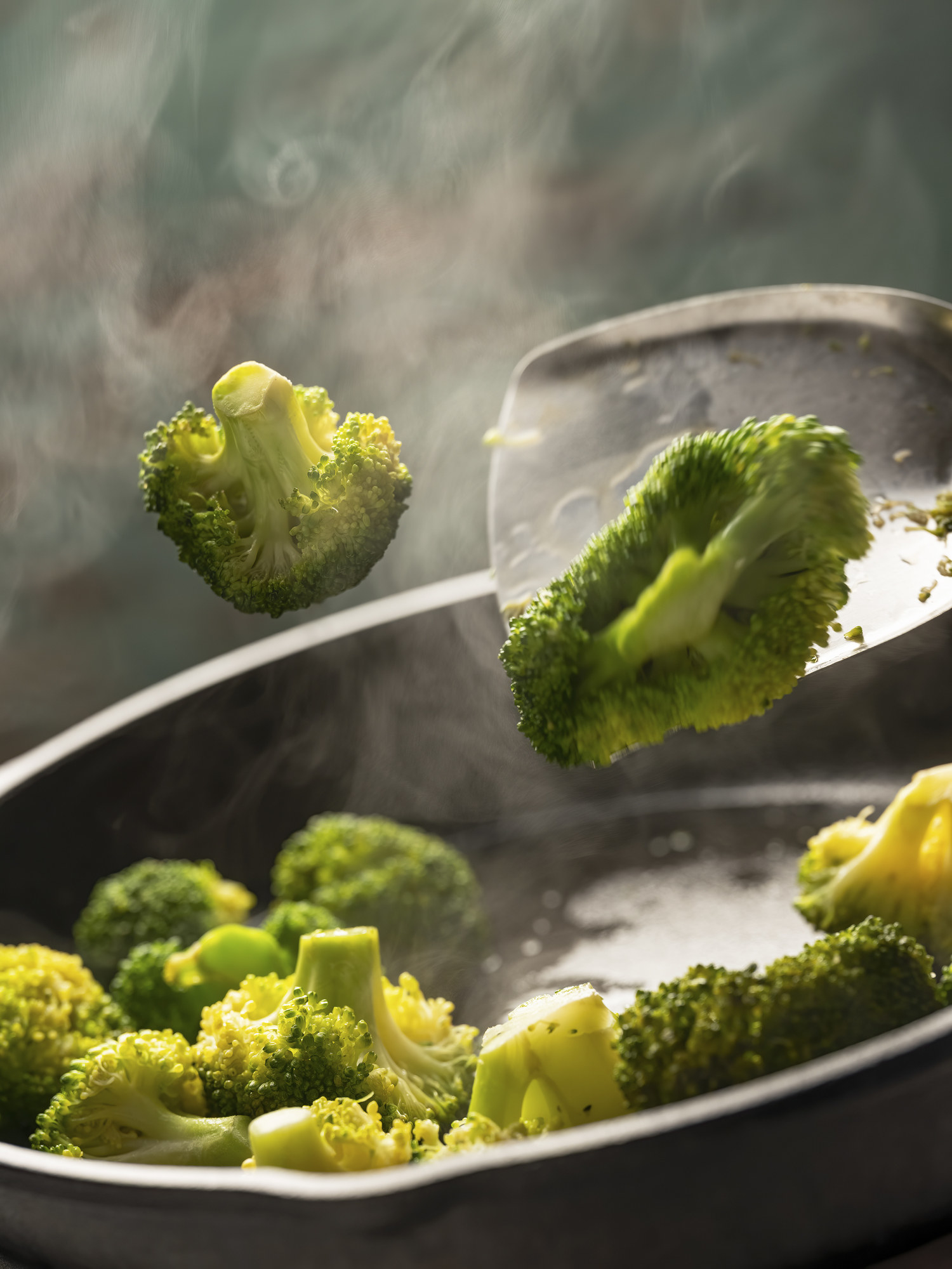 Steamed broccoli.