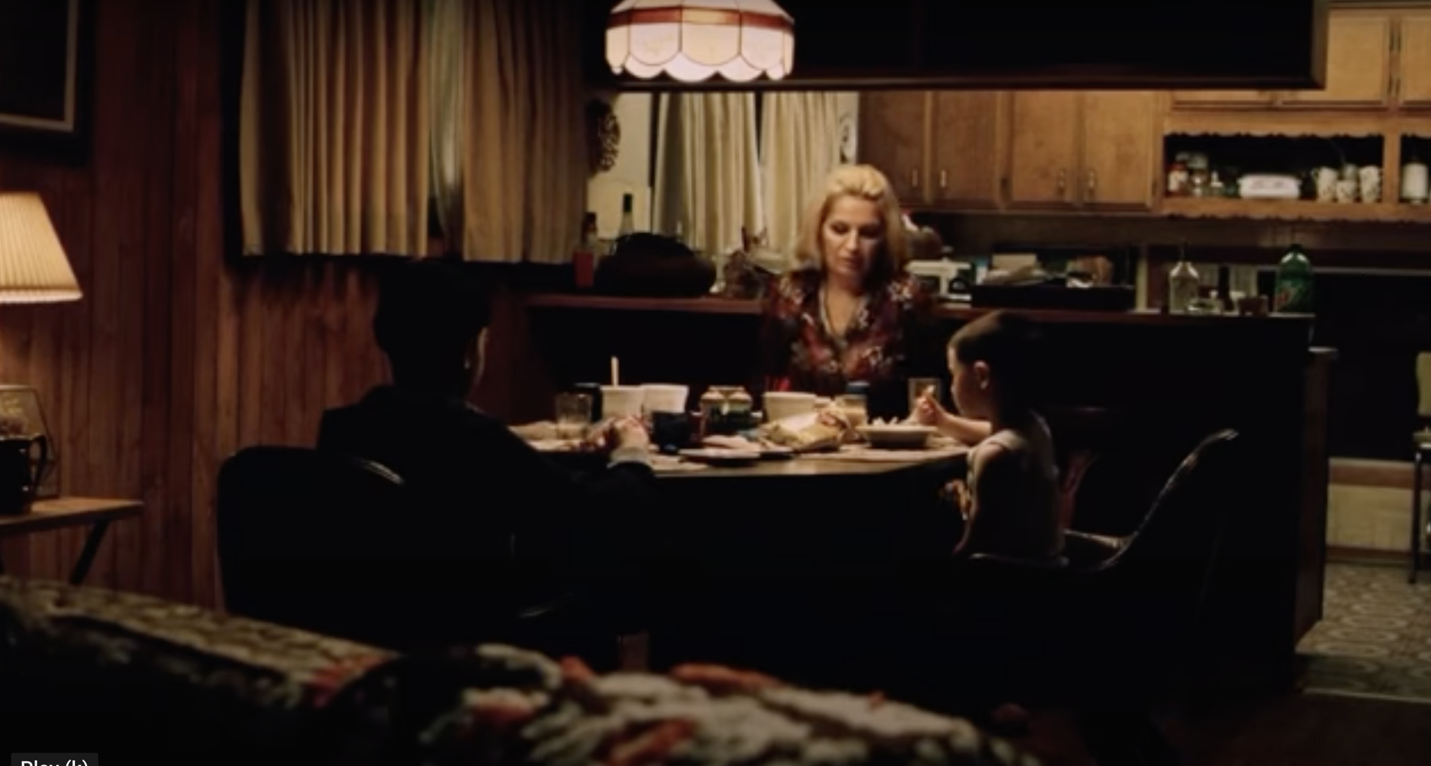 Marie, Fez, and Ashtry sitting at the dining room table