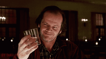 Jack from &quot;The Shining&quot; drinking whiskey
