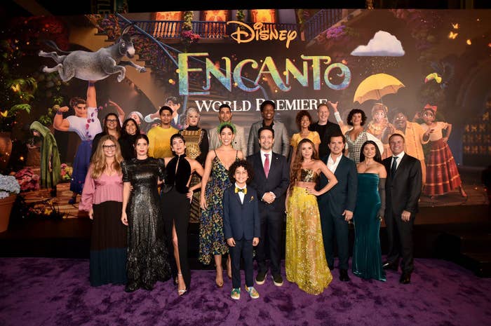 The cast of Encanto at the premiere
