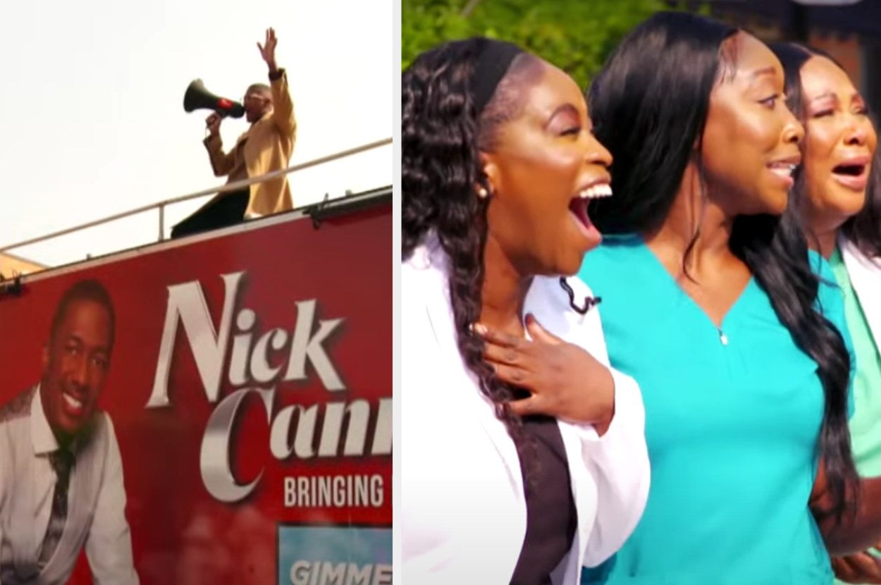 A family of three nurses is surprised with gifts from Nick Cannon