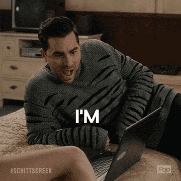 dan levy saying &quot;i&#x27;m obsessed with this&quot; on schitts creek
