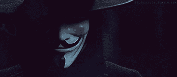Guy Fawkes mask smirk