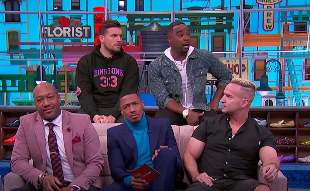 A panel of men discuss various subject on Nick Cannon&#x27;s talk show