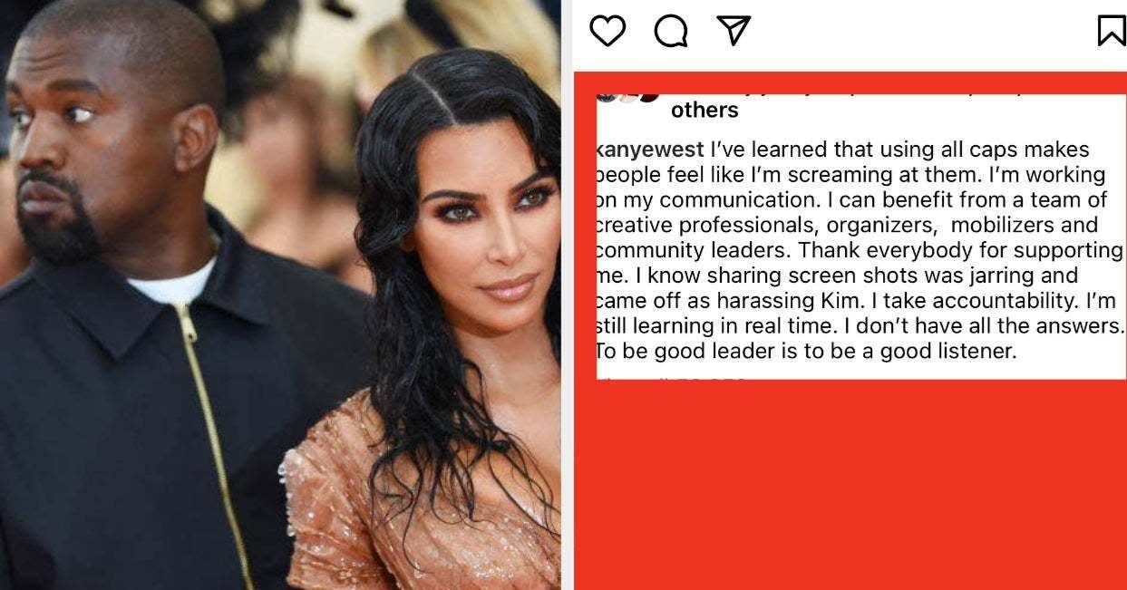Kanye West Shared That He’s Taking “Accountability” For His Posts After Leaking Screenshots Of Texts Between Himself And Kim Kardashian Where She Worried About Pete Davidson’s Safety – BuzzFeed