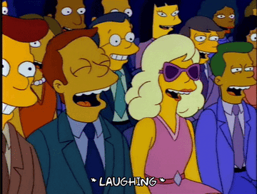 Gif of Simpson characters laughing