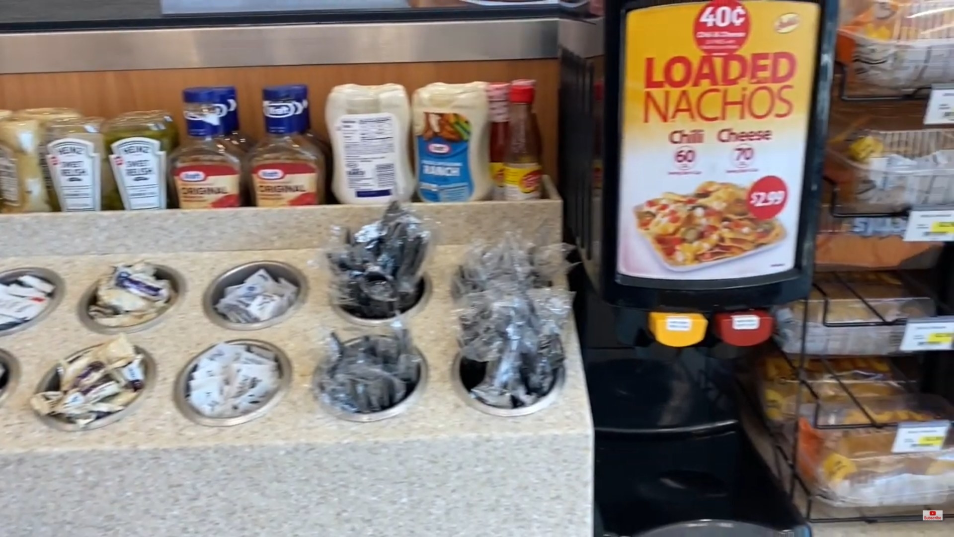Gas station setup for nachos