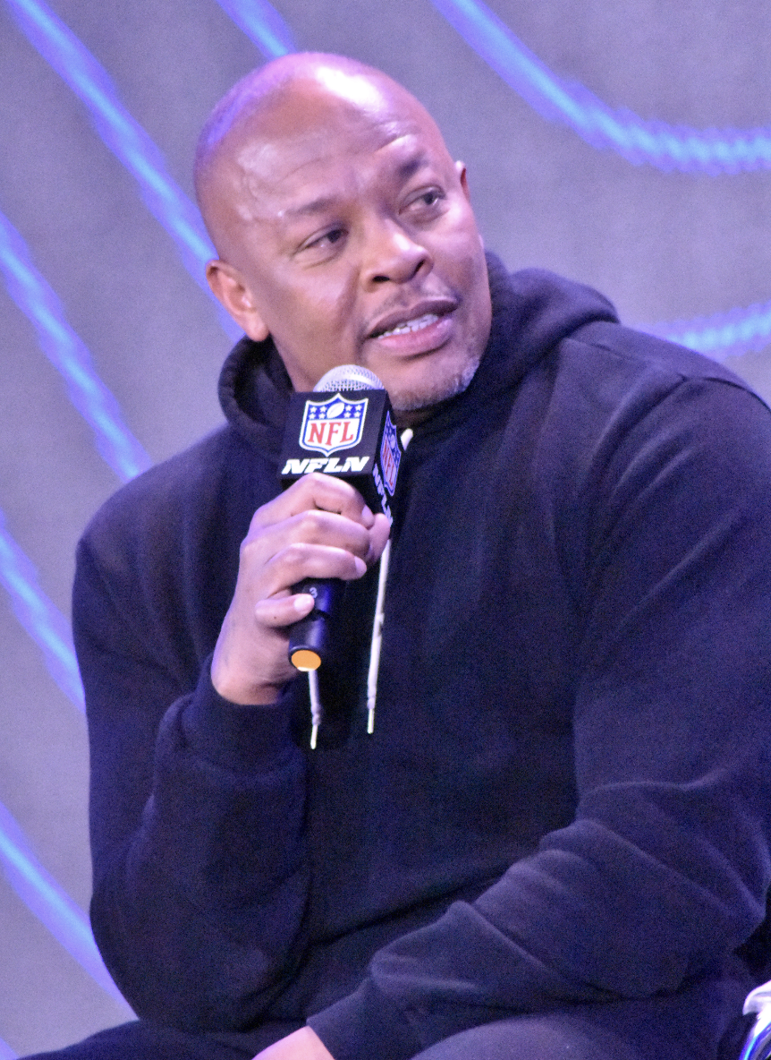 A closeup of Dr. Dre