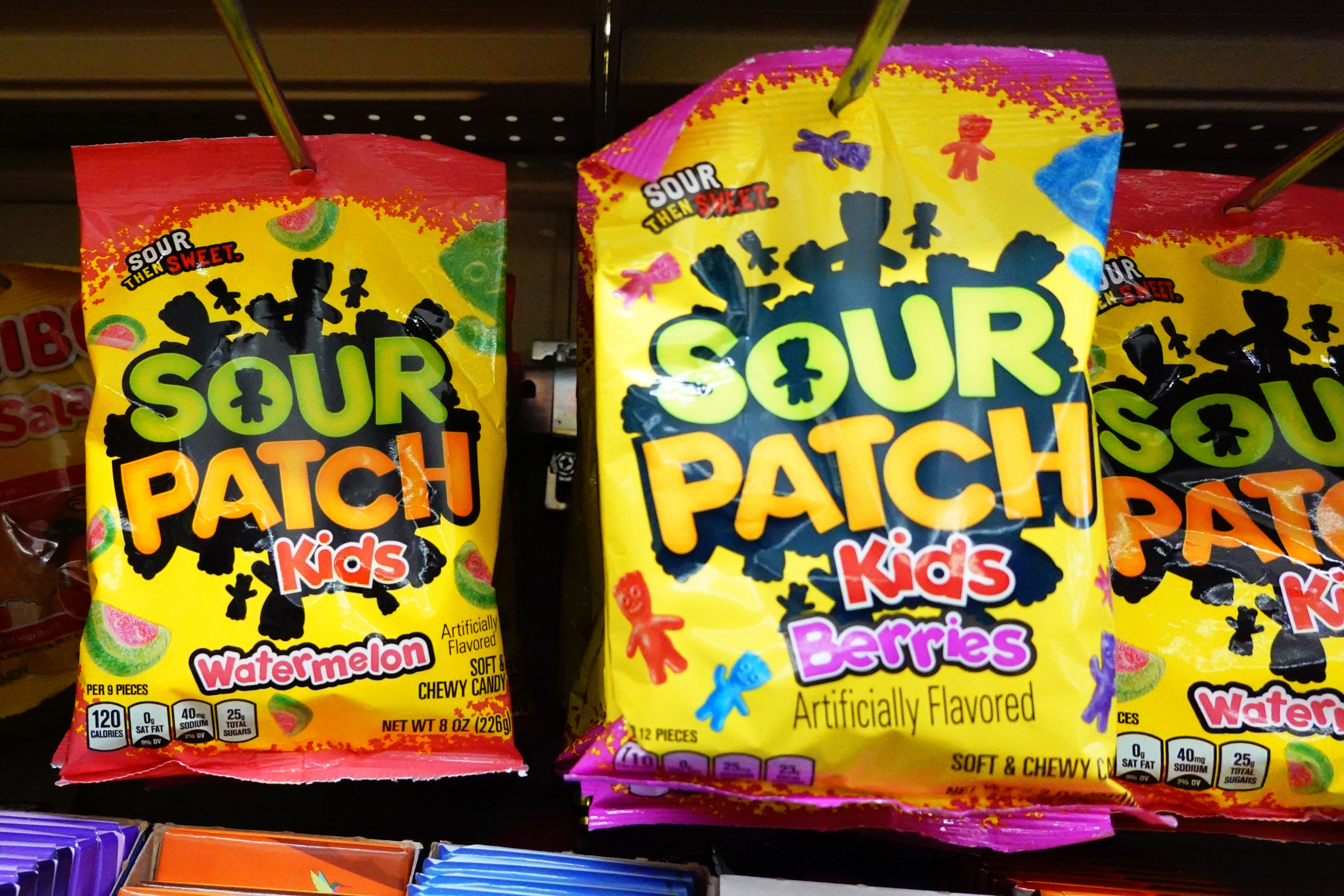 Two bags of Sour Patch Kids