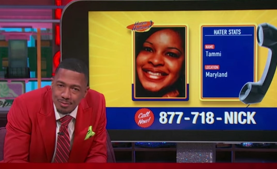 Nick Cannon listens to calls for his talk show&#x27;s Hater Hotline segment