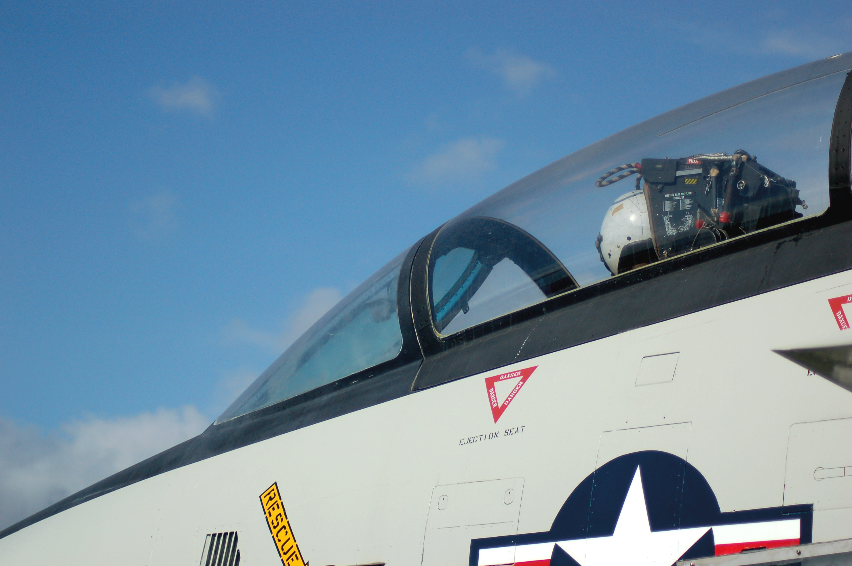 A stock image of the canopy of an F-14 plane