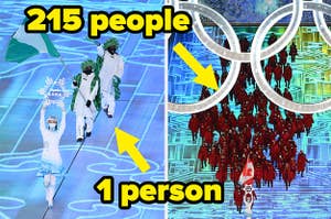 215 people vs 1 person competing in the olympics